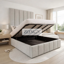 Wycliffe Bed Upholstered Space-Saving With Optional Ottoman Gas Lift Storage
