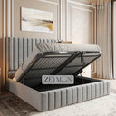 Astra Panel Bed With Optional Ottoman Gas Lift Storage