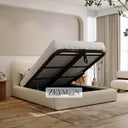 Luxe Haven Curve Bed With Optional Ottoman Gas Lift Storage