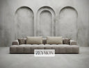 Soho Modular Sofa – Contemporary Taupe Fabric 4-Seater with Oversized Cushions