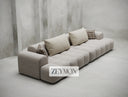 Soho Modular Sofa – Contemporary Taupe Fabric 4-Seater with Oversized Cushions