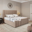 Royal Brompton Wingback Bed With Optional Ottoman Gas Lift Storage