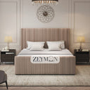 Royal Brompton Wingback Bed With Optional Ottoman Gas Lift Storage