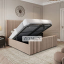 Royal Brompton Wingback Bed With Optional Ottoman Gas Lift Storage