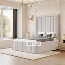 Selena Bed with Tall Headboard With Optional Ottoman Gas Lift Storage