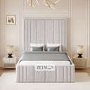 Selena Bed with Tall Headboard With Optional Ottoman Gas Lift Storage