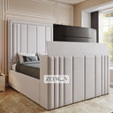 Selena TV Bed with Tall Headboard With Optional Ottoman Gas Lift Storage